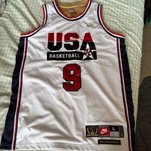 Men’s Nike USA Basketball Jersey White w/ Red and Blue Trim